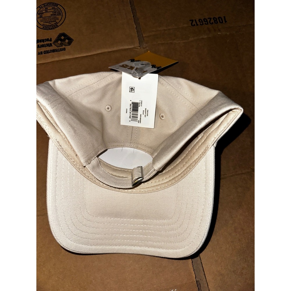 Peanuts Snoopy Tennis Baseball Hat Beige Khaki Embroidered Adjustable Cap NWT - Picture 3 of 3